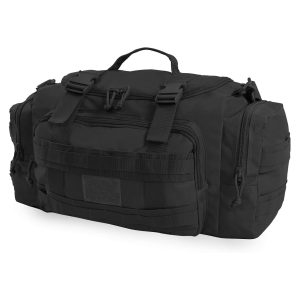 DOMELCO Breathable Tactical Duffel Bag 40L Durable Polyester Gear Bag with Molle Webbing and Shoulder Strap Backpack