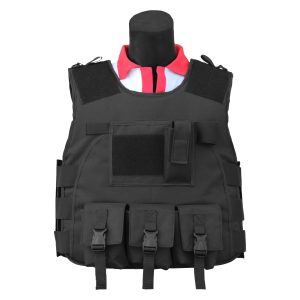 Breathable and lightweight tactical vest for all-day comfort Durable ballistic nylon material ensures long-lasting use Adjustable fit suitable for most body types Multiple magazine pouches for organized gear storage Built-in hydration system for outdoor convenience Integrated neck and arm protection for added safety