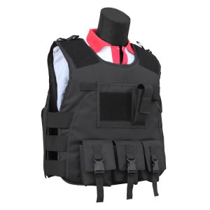 Breathable and lightweight tactical vest for all-day comfort Durable ballistic nylon material ensures long-lasting use Adjustable fit suitable for most body types Multiple magazine pouches for organized gear storage Built-in hydration system for outdoor convenience Integrated neck and arm protection for added safety