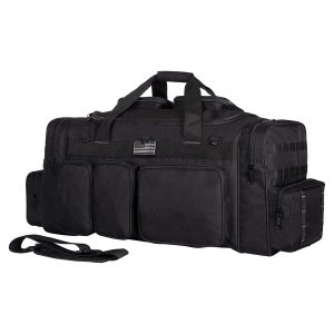 Breathable Heavy Duty Duffel Gear Travel Sports Gym Bag Lockable Zippers Water Resistant Combat Backpack