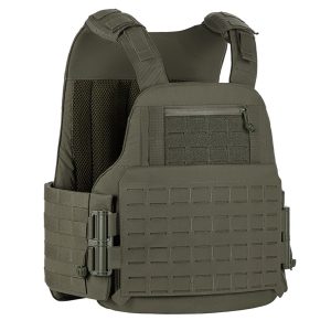 Durable Construction: Made from abrasion- and tear-resistant 500D Cordura material for exceptional strength and longevity. Quick-Release System: Equipped with Duraflex buckles for rapid removal; easily unfastened by pulling the release cord up or down. Ballistic Compatibility: Front and back panels include pockets for ESAPI-compliant ballistic plates in Medium, Large, and Extra-Large sizes. Customizable Fit: Adjustable Velcro shoulder straps and internal elastic webbing ensure a secure and comfortable fit for all users. Enhanced Ventilation: 3D mesh inserts and shock-absorbing pads provide breathability and comfort during prolonged wear. MOLLE System Integration: Front and rear MOLLE webbing panels allow the attachment of pouches and accessories as per preference. Waterproof Zipper Panel: Front administrative pocket features a YKK Aqua-Guard waterproof zipper for safe storage of essentials. Velcro Panels: Slotted Velcro panel on the chest for attaching name tags, patches, or compatible accessories. Ergonomic Shoulder Design: Padded shoulder straps reduce strain and enhance comfort during extended use. Escape Loop: Integrated rear escape handle for emergency carry or rescue situations. Universal Size: Designed to accommodate various body types with a flexible and easily adjustable structure.
