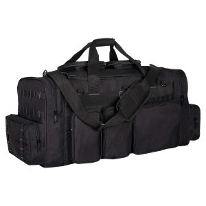 Breathable Heavy Duty Duffel Gear Travel Sports Gym Bag Lockable Zippers Water Resistant Combat Backpack