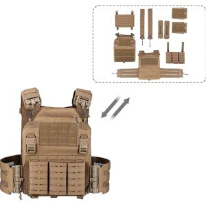 Breathable Adjustable Beige Tactical Weight Training Plate Carrier Quick Release MOLLE Outdoor Training Vests