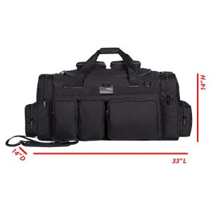 Breathable Heavy Duty Duffel Gear Travel Sports Gym Bag Lockable Zippers Water Resistant Combat Backpack