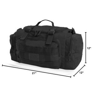 ChatGPT said: DOMELCO Winchester Breathable Tactical Duffel Bag 40L Durable Polyester Gear Bag with Molle Webbing and Shoulder Strap