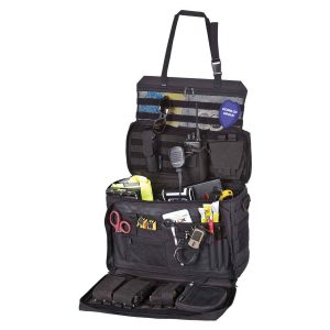 Constructed from durable 600D Polyester Cordura for long-lasting use. Features YKK zippers for smooth, reliable operation. Equipped with a side mount patch and ID window on the back for identification and customization. Dual fold-open web platforms provide organized storage options. Fold-out front organizer panel with mesh pockets for easy visibility of contents. Adjustable main compartment divider allows customization of storage space. Main compartment dimensions: 13.25" x 18.5" x 7.5" for versatile storage. Front pocket dimensions: 10" x 18.5" x 3" for smaller essentials. Ideal for tactical, patrol, or professional use, keeping gear organized and accessible. Lightweight yet rugged design for easy carry and maximum durability.