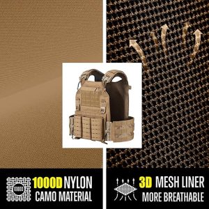 Breathable Adjustable Beige Tactical Weight Training Plate Carrier Quick Release MOLLE Outdoor Training Vests