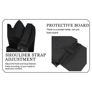 Breathable Quick Release Adjustable MOLLE Airsoft Tactical Vest Durable 500D Nylon Lightweight Design