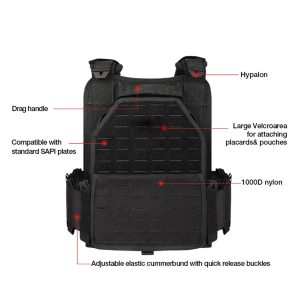 Breathable Lightweight Adjustable Tactical Quick Release 1000D Plate Carrier Modular Outdoor Carrier Vest
