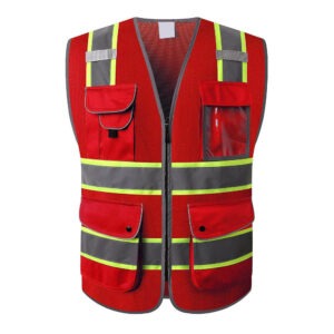 DOMELCO GROUP High Visibility Safety Vest – Lightweight Reflective ANSI Class 3 Work Vest (Custom Logo Available)
