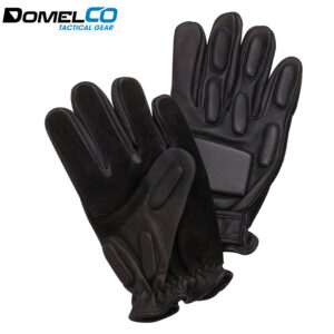 DOMELCO GROUP Leather Full Finger Tactical Gloves – Suede Palm Anti-Slip Protective Rappelling Gloves