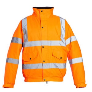 DOMELCO GROUP High Visibility Waterproof Safety Jacket – Reflective Hi-Vis Bomber Vest